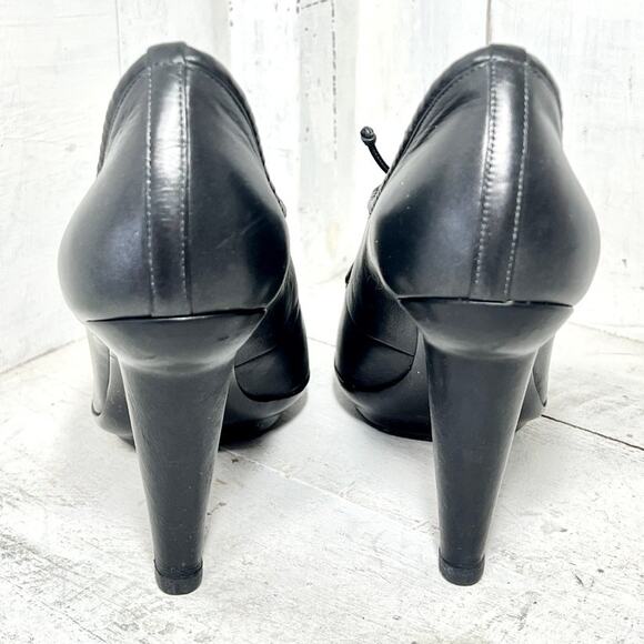 Bottega Veneta Scarpa Pelle S. Cuoio Leather Slip On Ankle Boots Black Womens 39 - Picture 4 of 5